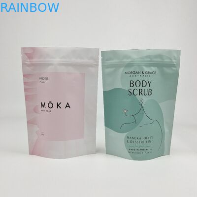 Wholesale Custom Printed Stand Up Doypack Mylar 100g 250g 500g Body Scrub Bag Bath Salt Packaging Bag