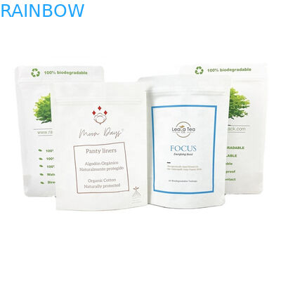 Eco Friendly Customized Logo 100g 250g  Tea Coffee Bag Packaging Bag Recyclable Kraft Paper Stand Up Pouch
