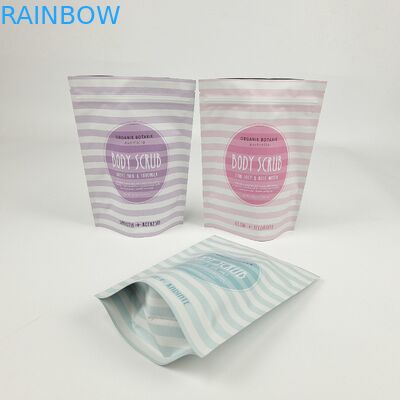 Custom Matte OEM Custom Printed Bath Salts Packaging Zip Lock Bath Salt Body Scrub Standing Pouch Packaging Bags