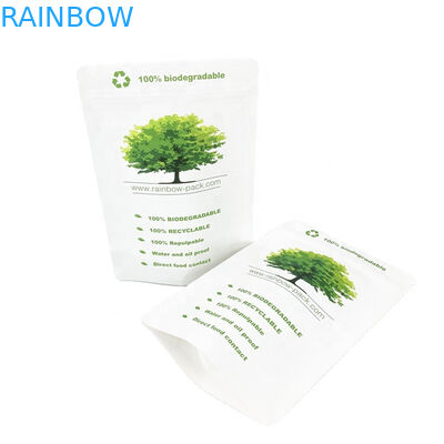 Eco Friendly Customized Print Logo100g 250g Packaging Bag Stand Up Pouch Kraft Paper Tea Coffee Powder Bag