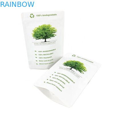 Biodegradable Customized Logo 100g 250g Tea Coffee Dry Fruit Packaging Bag RecyclableStand Up Pouch