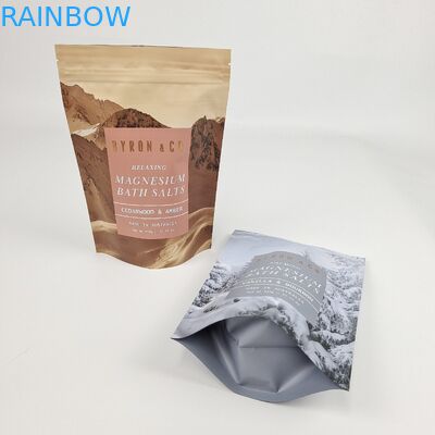 Recyclable Zip Lock Stand Up Pouch Aluminum Foil Body Scrub Enjoy Spa Bath Soak Sea Salt Moisture Proof Plastic Packagin