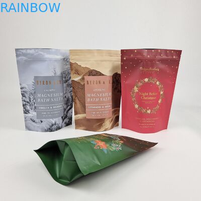Top Sales Flexible Packaging Customized Printing Resealable Packaging Stand Up Pouch Salt Body Scrub Bag With Ziplock