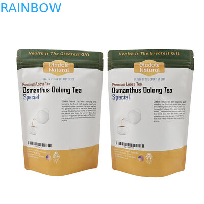 Custom Printed Biodegradable Stand Up Kraft Paper Bag for Pet Food Resealable Smell Proof Bags with Logo