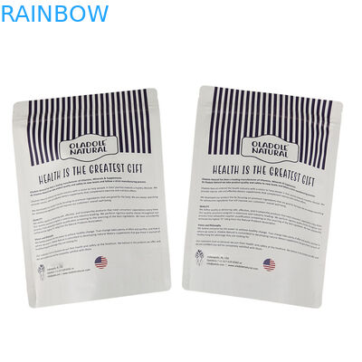 Custom Printed Biodegradable Stand Up Kraft Paper Bag for Pet Food Resealable Smell Proof Bags with Logo