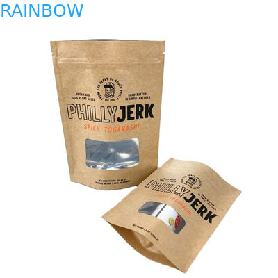 100% Biodegradable Smell Proof Paper Packaging Bag For Mango Powder Tea Nuts Pet Food Bags White Kraft Paper Pouch