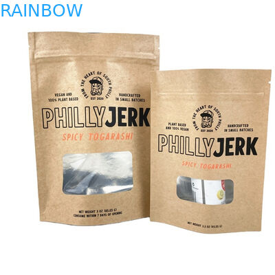 Food Grade Kraft Paper Bags for Mango Powder Edibles Cookie Nuts Pet Food Eco-Friendly Tea Leave Smell Proof Paper Pouch