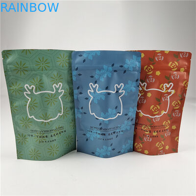 Customized Size Eco-friendly Snack Bag Packaging Matt Aluminum Foil Stand Up Pouch Ziplock Doypack Bag