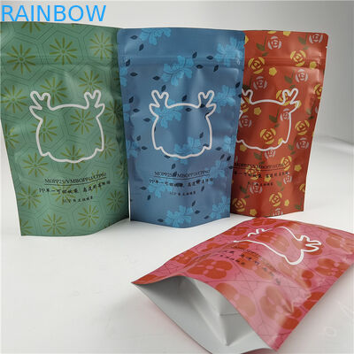 Customized Size Eco-friendly Snack Bag Packaging Matt Aluminum Foil Stand Up Pouch Ziplock Doypack Bag