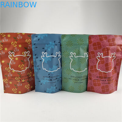 Customized Size Eco-friendly Snack Bag Packaging Matt Aluminum Foil Stand Up Pouch Ziplock Doypack Bag