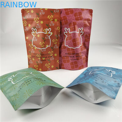 Customized Size Eco-friendly Snack Bag Packaging Matt Aluminum Foil Stand Up Pouch Ziplock Doypack Bag