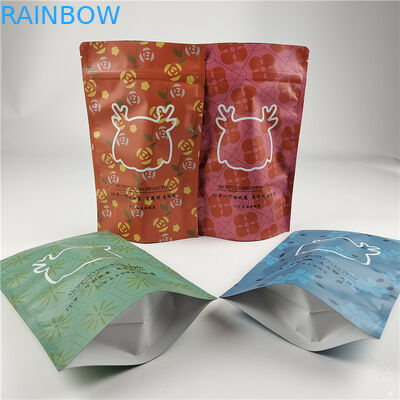 Customized Size Eco-friendly Snack Bag Packaging Matt Aluminum Foil Stand Up Pouch Ziplock Doypack Bag