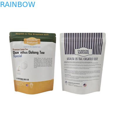 Low MOQ Stand Up Resealable Zipper Kraft Paper Pouch Custom Biodegradable Resealable Mylar Bags for Pet Treat