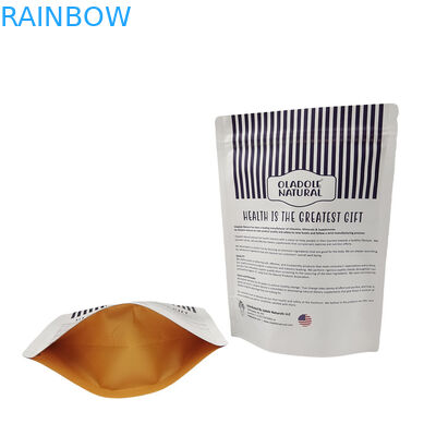 Low MOQ Stand Up Resealable Zipper Kraft Paper Pouch Custom Biodegradable Resealable Mylar Bags for Pet Treat