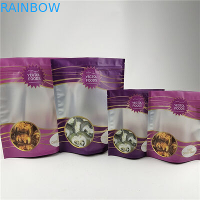 Custom Your Own Logo Digital Printing Ziplock Edibles Stand Up Packaging Bags With Window