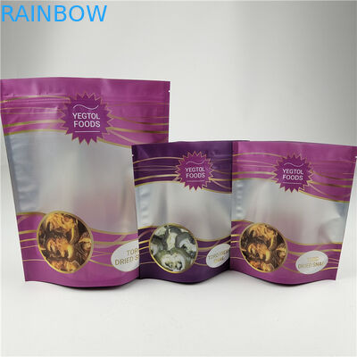 Custom Your Own Logo Digital Printing Ziplock Edibles Stand Up Packaging Bags With Window
