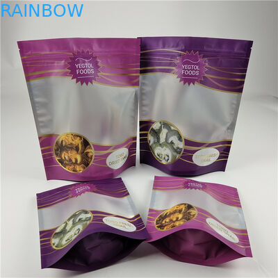 Custom Your Own Logo Digital Printing Ziplock Edibles Stand Up Packaging Bags With Window