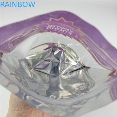 Custom Your Own Logo Digital Printing Ziplock Edibles Stand Up Packaging Bags With Window