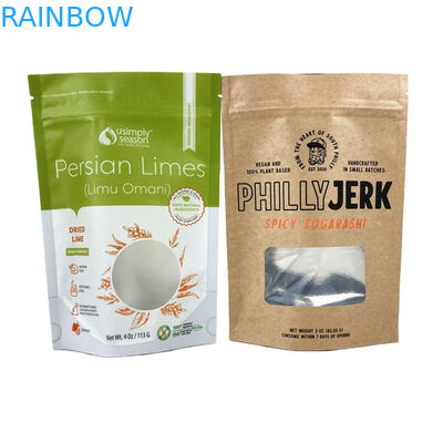 Food Grade Kraft Paper Bags for Mango Powder Edibles Cookie Nuts Pet Food Eco-Friendly Tea Leave Smell Proof Paper Pouch