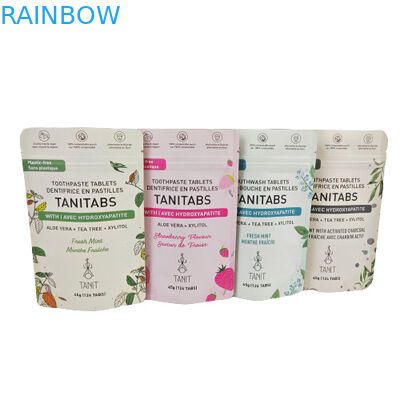 Custom Printed Coffee Loose Tea Sample Sachets 8x8cm Kraft Paper Bag Recyclable Kraft Paper Bag Customized