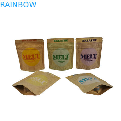 Custom Printed Coffee Loose Tea Sample Sachets 8x8cm Kraft Paper Bag Recyclable Kraft Paper Bag Customized