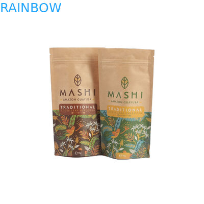 Wholesale Price White Kraft Paper Bags for Mango Powder Nuts Pet Food Biodegradable Zipper Smell Proof Paper Packaging B