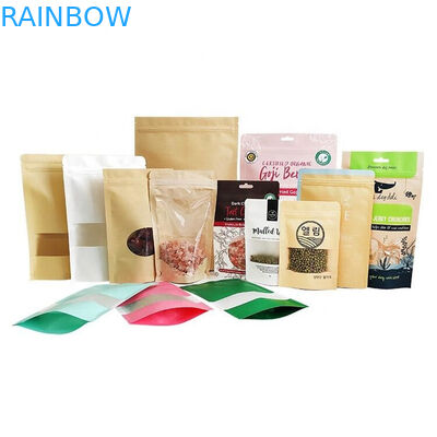 Wholesale Price White Kraft Paper Bags for Mango Powder Nuts Pet Food Biodegradable Zipper Smell Proof Paper Packaging B