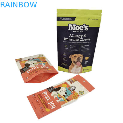 Custom Eco Friendly White Kraft Paper Mango Powder Nuts Pet Food Biodegradable Zipper Smell Proof Paper Packaging Bag