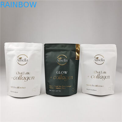 Custom Smell Proof White Kraft Paper Bags for Cookie Nuts Edibles Powder Tea Pet Food Biodegradable Packaging Bag