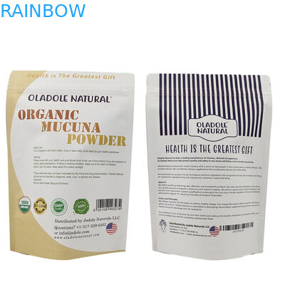 Custom Smell Proof White Kraft Paper Bags for Cookie Nuts Edibles Powder Tea Pet Food Biodegradable Packaging Bag