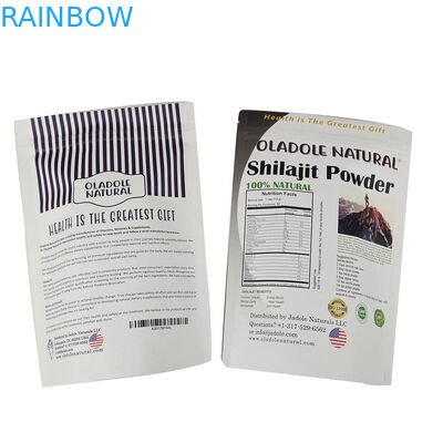 Custom Smell Proof White Kraft Paper Bags for Cookie Nuts Edibles Powder Tea Pet Food Biodegradable Packaging Bag