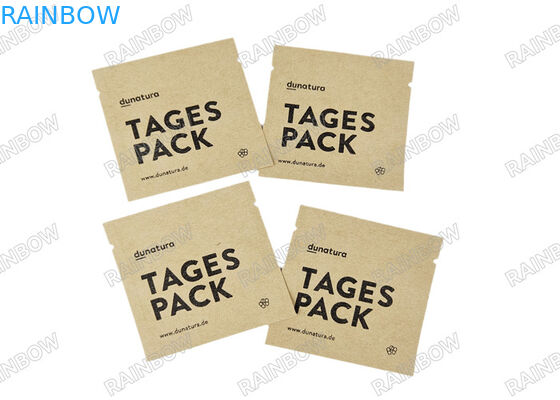 Custom printed food grade stand up kraft paper packaging pouch Three Side Heat Seal Tea Coffee Pouch