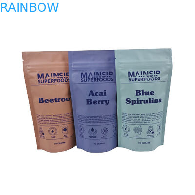 Digital Printed Hot Cocoa Powder Packaging Bag Coffee Powder Plastic Pouches With Resealable Zip Lock