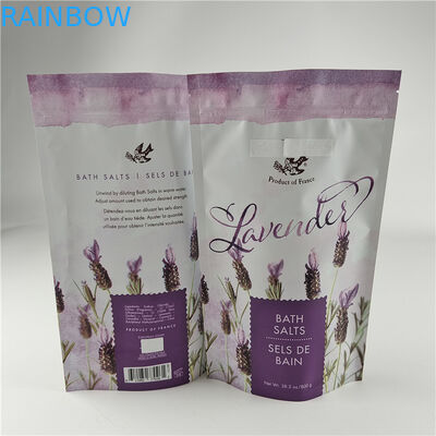 Customized Size and Colors Available Packaging Matt Aluminum Foil Bath Salt Stand Up Pouch Ziplock Doypack