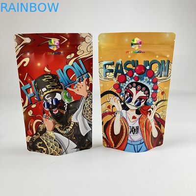 Digital Printed Mylar Pouches Matt VMPET Smell Proof Zipper Pouch CMYK Pantone 250g Bag