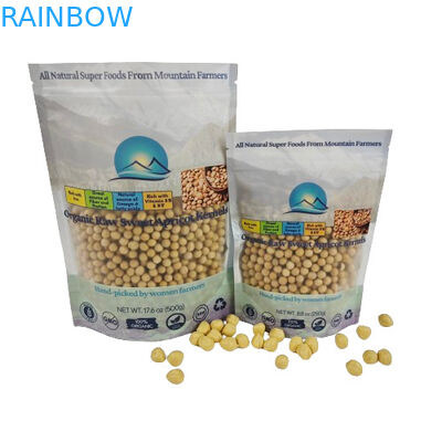 Custom Digital Printed Nut Packaging Zip Lock Coffee Protein Powder Pouch Standing Up Pouch For Food Packaging