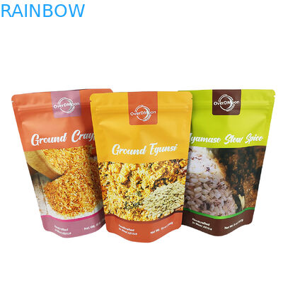 Custom Digital Printed Nut Packaging Zip Lock Coffee Protein Powder Pouch Standing Up Pouch For Food Packaging