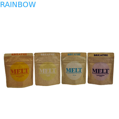 Custom Stand Up Bag Eco Friendly Biodegradable Packaging Kraft Cosmetic Stand Up Pouch