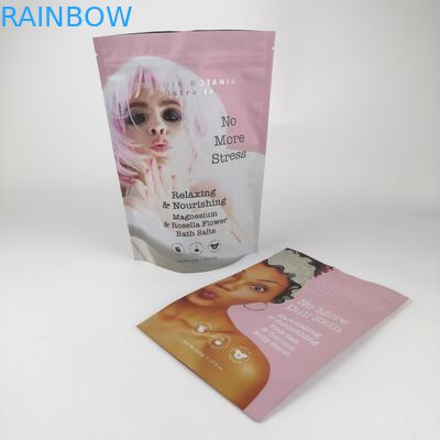 Custom Resealable Smell Proof Kraft Paper Packaging Bags For Powder Gummie Candy With Logo