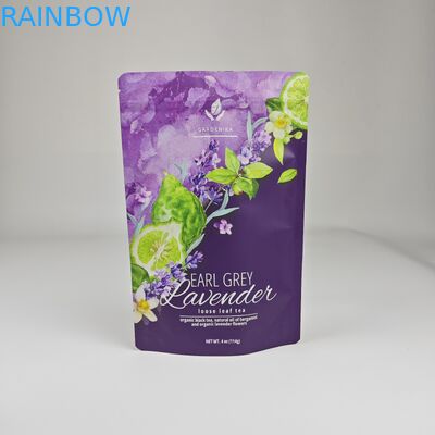 Custom Printed Plastic Stand Up Bags Resealable Moisture Proof 250g Tea Packaging Bag