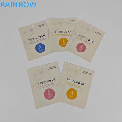 Back Sealed Biodegradable Mylar Bags Pillow Pouches For Tablets Sample