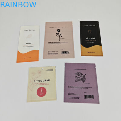 Back Sealed Biodegradable Mylar Bags Pillow Pouches For Tablets Sample