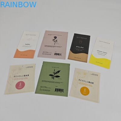 PLA Material Biodegradable Kraft Pouch With Foil Food Sachet Packaging Small Sample Bags