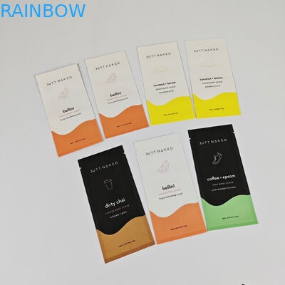 PLA Material Biodegradable Kraft Pouch With Foil Food Sachet Packaging Small Sample Bags