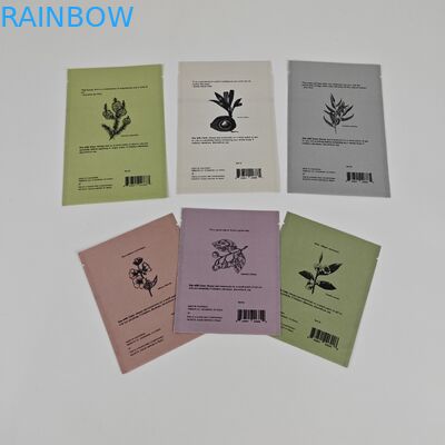 Cosmetic Samples Facial Cream Biodegradable Kraft Pouch Custom Digital Printing Small Bags