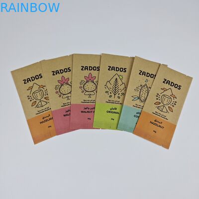 Ziplock Biodegradable Kraft Stand Up Pouch Digital Printing Resealable Mylar Bags