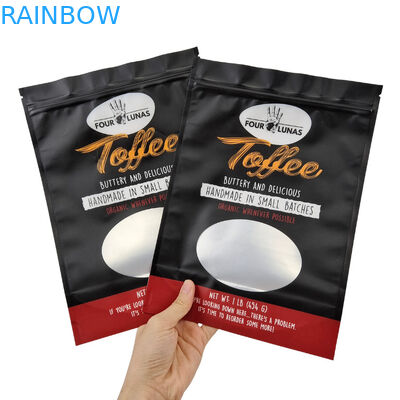 Tear Notch Feature Pet Food Pouch with Transparent Design and Zipper Closure