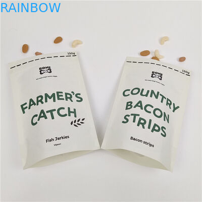 Custom Digital Printing Stand Up Zipper Bags Smell Proof Kraft Paper Bag Custom Printing Biodegradable Paper Pouch