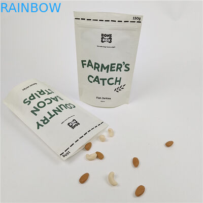 Custom Digital Printing Stand Up Zipper Bags Smell Proof Kraft Paper Bag Custom Printing Biodegradable Paper Pouch