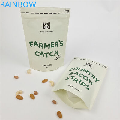 Custom Digital Printing Stand Up Zipper Bags Smell Proof Kraft Paper Bag Custom Printing Biodegradable Paper Pouch